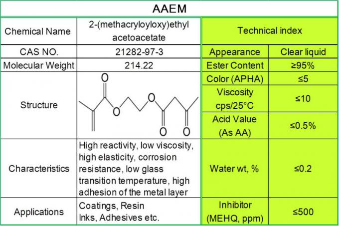 ACETOACETOXYETHYL METHACRYLATE (AAEM) CAS 21282-97-3